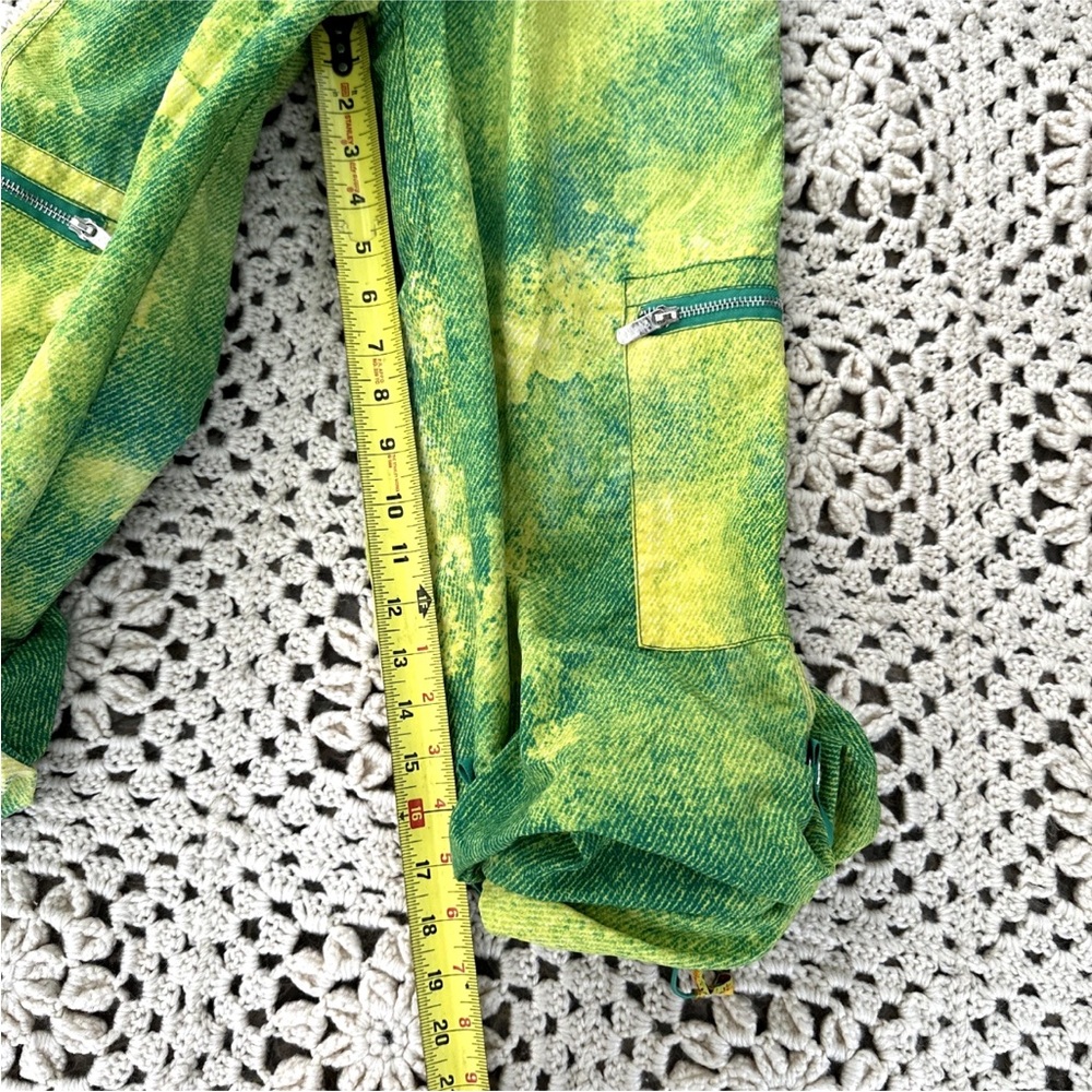 Zumba Pants Joggers Green Cargo Parachute Adjustable Ankle Strap XS - Picture 15 of 15